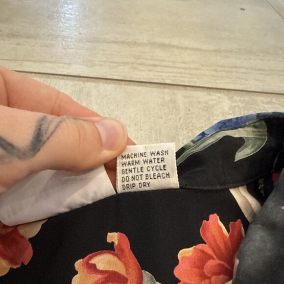 ALFRED DUNNER Large‎ 18 Top Elastic Waist Floral 1/4 Button Collared Lightweight - Picture 5 of 9